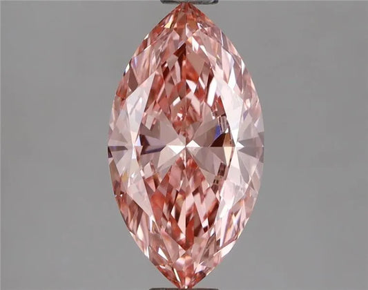 1.26ct Marquise Lab Grown Diamond (Colour Fancy Vivid Pink, Clarity VVS2, IGI Certified)