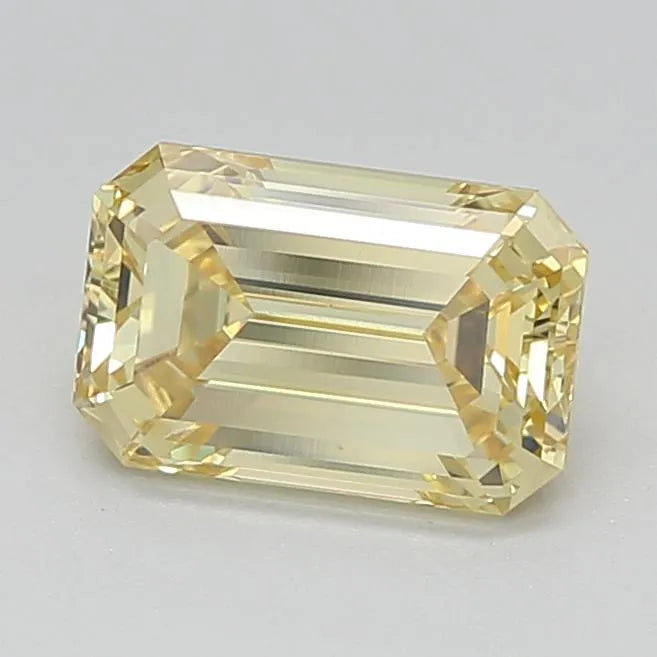 1,00 ct Smaragd-Labordiamant (Farbe: Fancy Intense Yellow, Reinheit: VS1, IGI-zertifiziert)