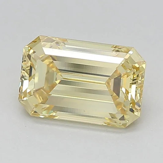 1.00ct Emerald Lab Grown Diamond (Colour Fancy Intense Yellow, Clarity VS1, IGI Certified)