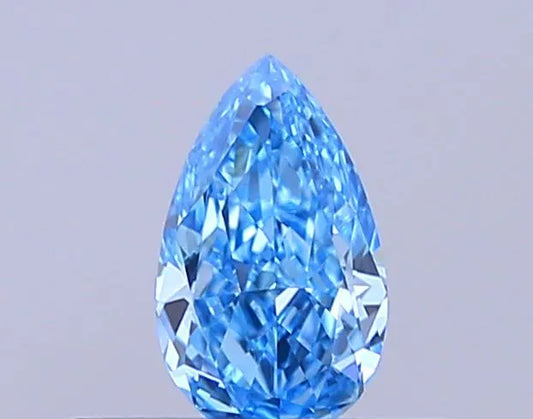 0.24ct Pear Lab Grown Diamond (Colour Fancy Vivid Blue, Clarity VVS2, IGI Certified)