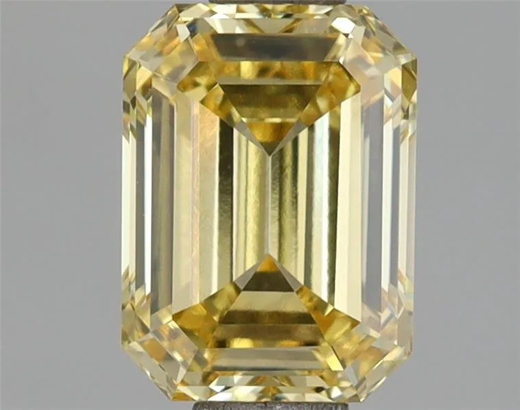 1.68ct Emerald Lab Grown Diamond (Colour Fancy Intense Yellow, Clarity VVS2, IGI Certified)