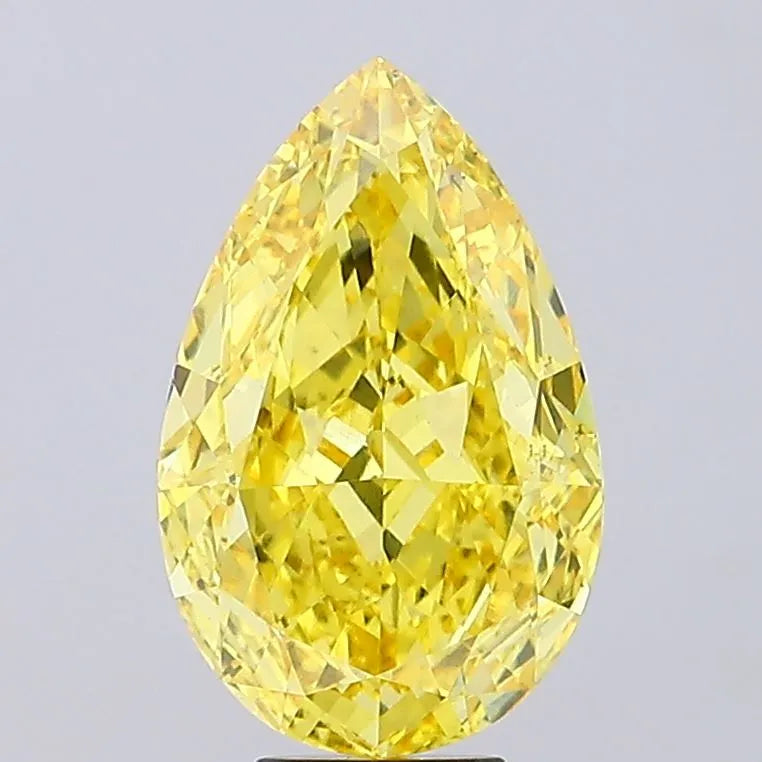 8.65ct Pear Lab Grown Diamond (Colour Fancy Vivid Yellow, Clarity VS1, IGI Certified)