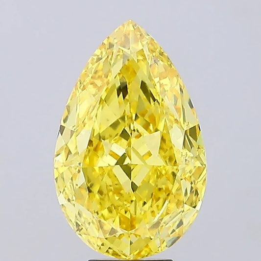 8,65 ct birnenförmiger, im Labor gezüchteter Diamant (Farbe: Fancy Vivid Yellow, Reinheit: VS1, IGI-zertifiziert)