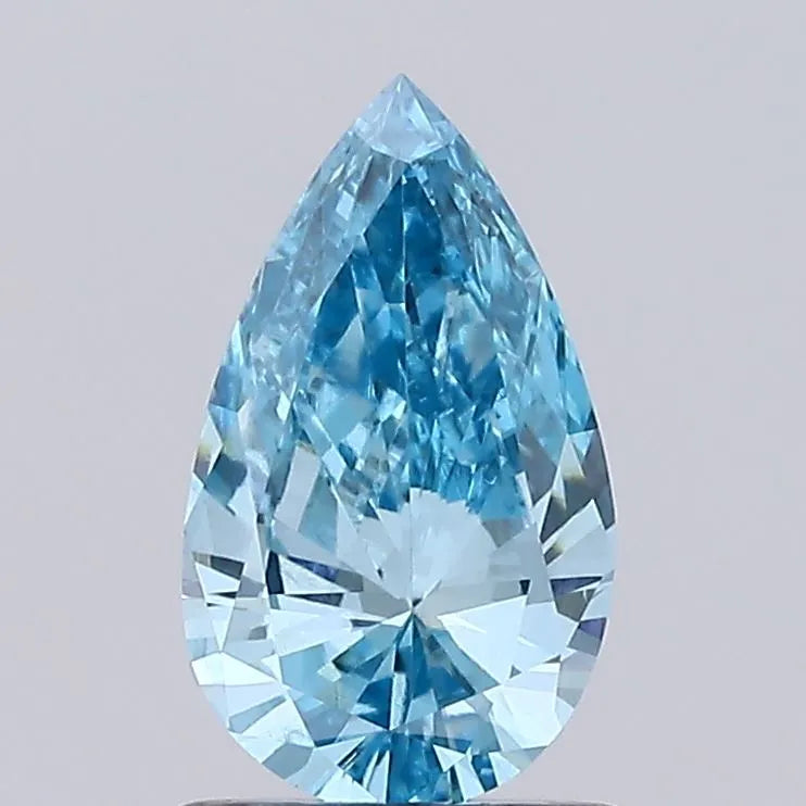 1.05ct Pear Lab Grown Diamond (Colour Fancy Vivid Blue, Clarity VS1, IGI Certified)