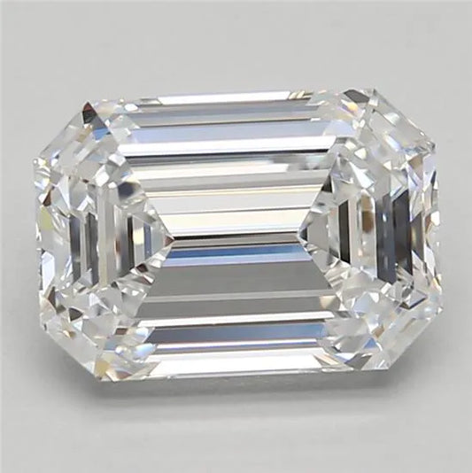 2,15 ct Smaragd, im Labor gezüchteter Diamant (Farbe D, Reinheit VVS1, GIA-zertifiziert)