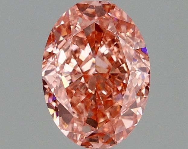 Lab-Grown Oval Diamond - 1.02 Carats, Fancy Vivid Pink Color, VVS2 Clarity - Certified by IGI - Report Number: LG668470183