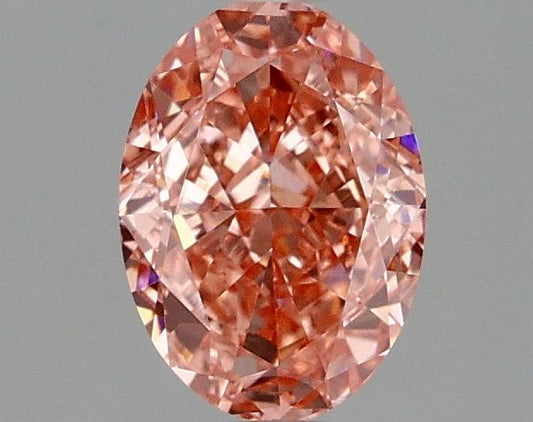 Lab-Grown Oval Diamond - 1.02 Carats, Fancy Vivid Pink Color, VVS2 Clarity - Certified by IGI - Report Number: LG668470183