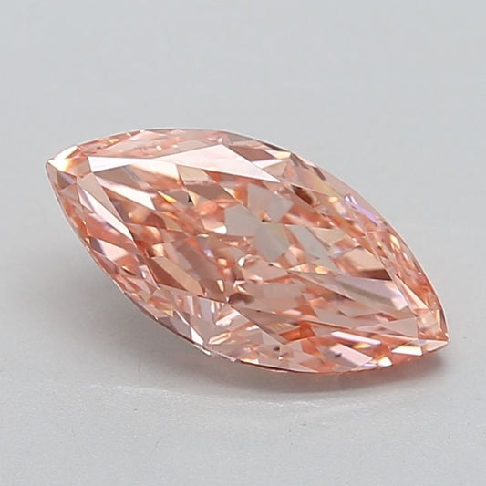 Lab-Grown Marquise Diamond - 2.12 Carats, Fancy Vivid Pink Color, VS2 Clarity - Certified by IGI - Report Number: LG668404660