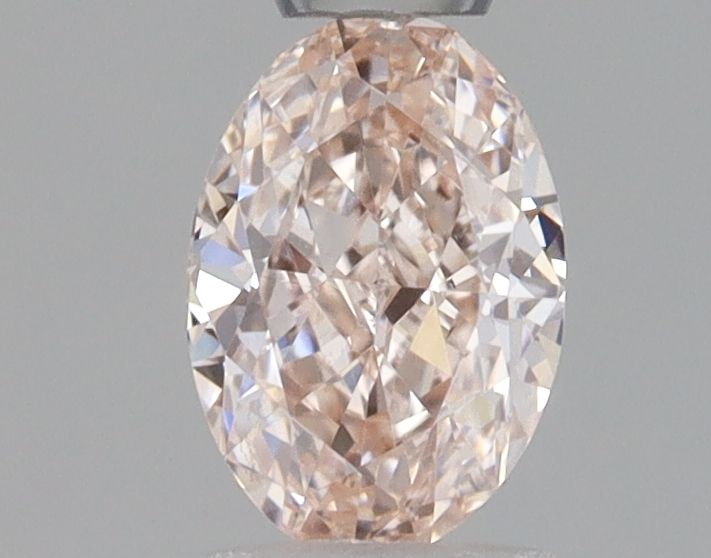 Lab-Grown Oval Diamond - 0.34 Carats, Fancy Brownish Pink Color, VS1 Clarity - Certified by IGI - Report Number: LG681545074