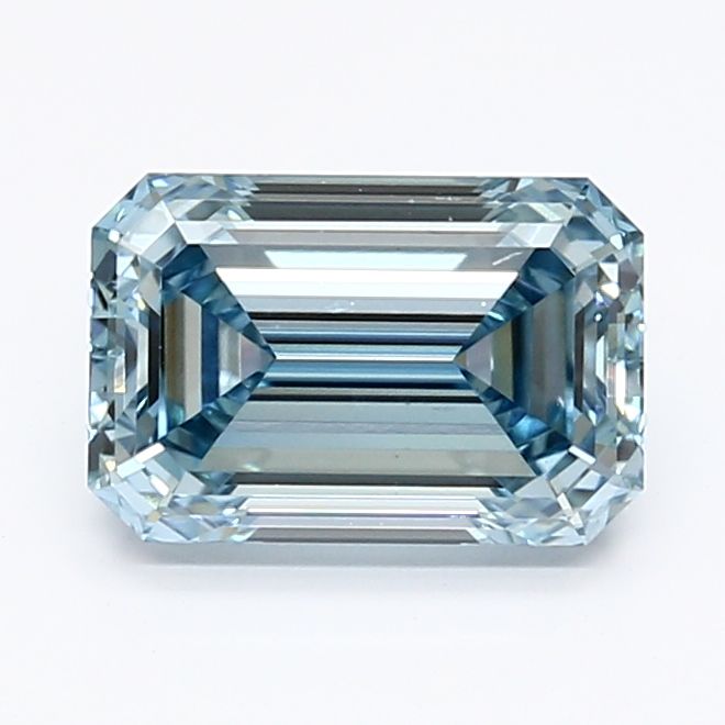 Lab-Grown Emerald Diamond - 1.52 Carats, Fancy Intense Blue Color, VVS2 Clarity - Certified by IGI - Report Number: LG626498175