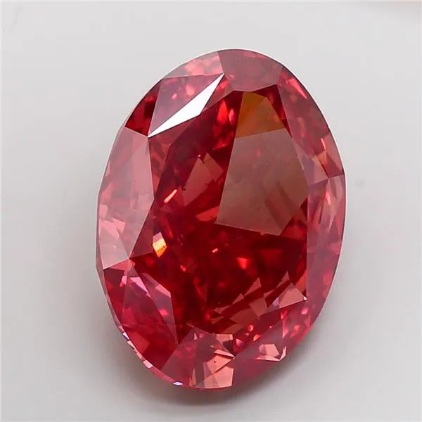 25.24ct Oval Lab Grown Diamond (Colour Fancy Vivid Pink, Clarity VS1, IGI Certified)