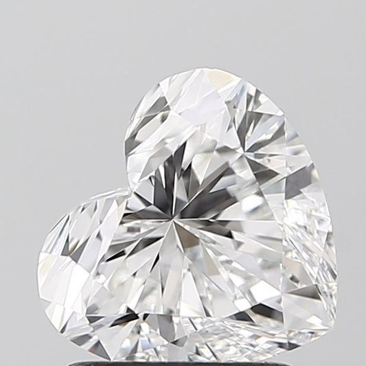 Lab-Grown Heart Diamond - 1.51 Carats, D Color, VVS2 Clarity - Certified by IGI - Report Number: LG623433851