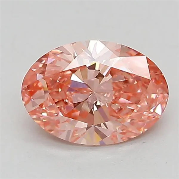 1.00ct Oval Lab Grown Diamond (Colour Fancy Vivid Pink, Clarity VVS2, IGI Certified)
