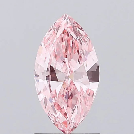 0.99ct Marquise Lab Grown Diamond (Colour Fancy Vivid Pink, Clarity VS1, IGI Certified)