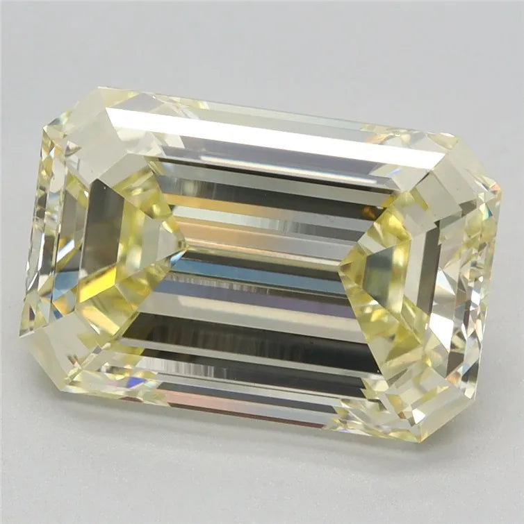4.08ct Emerald Lab Grown Diamond (Colour Fancy Yellow, Clarity VS1, IGI Certified)