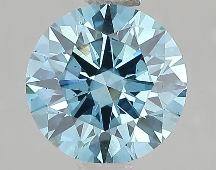 Diamant rond de 1,53 ct (couleur bleu vif fantaisie, pureté VS2, ID de taille, certifié IGI)