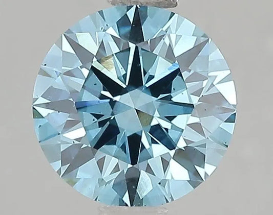 1.53ct Round Lab Grown Diamond (Colour Fancy Vivid Blue, Clarity VS2, Cut ID, IGI Certified)