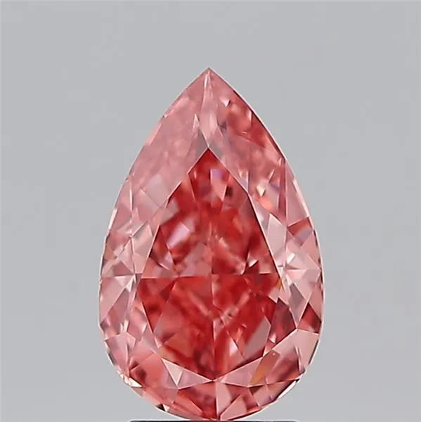 2.55ct Pear Lab Grown Diamond (Colour Fancy Vivid Pink, Clarity VS1, IGI Certified)