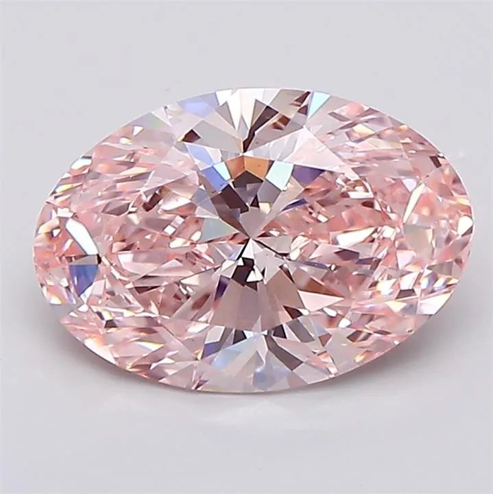 2.63ct Oval Lab Grown Diamond (Colour Fancy Intense Pink, Clarity VS1, IGI Certified)
