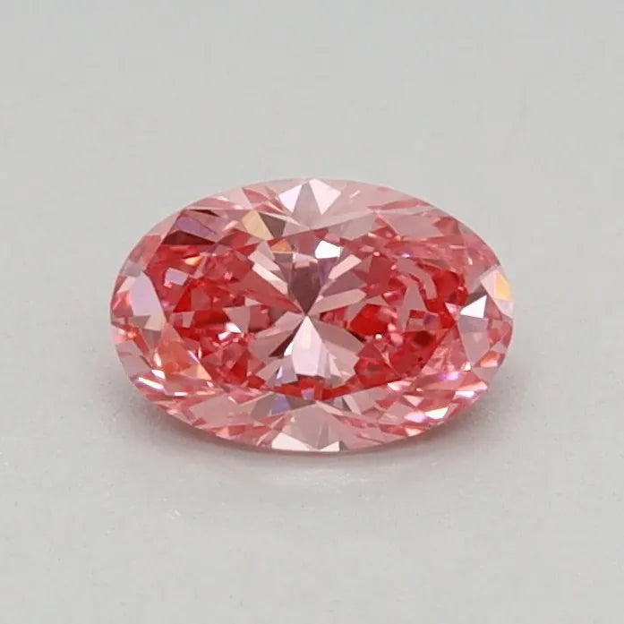 0.31ct Oval Lab Grown Diamond (Colour Fancy Vivid Pink, Clarity IF, IGI Certified)