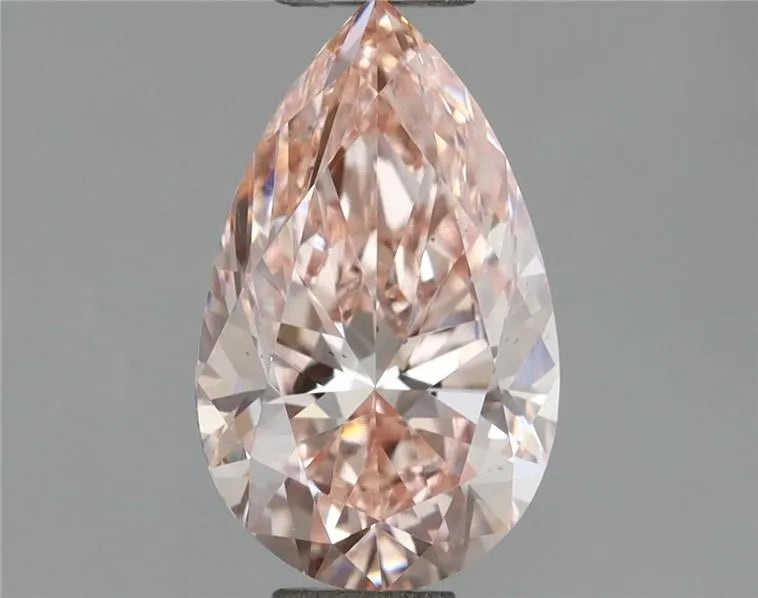 1.01ct Pear Lab Grown Diamond (Colour Fancy Intense Pink, Clarity VS2, IGI Certified)