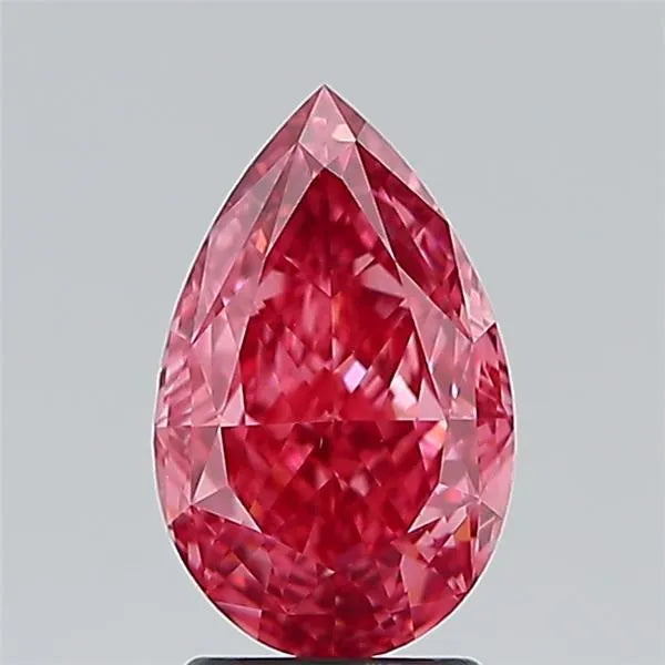 2.58ct Pear Lab Grown Diamond (Colour Fancy Vivid Pink, Clarity VS1, IGI Certified)