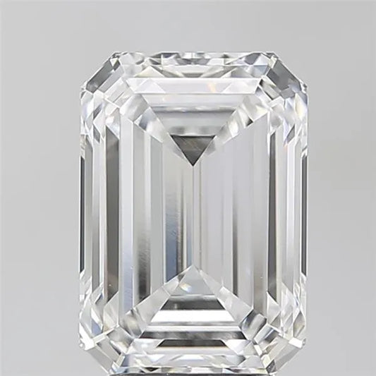 Diamant émeraude de 3,69 ct (couleur E, pureté IF, certifié IGI)