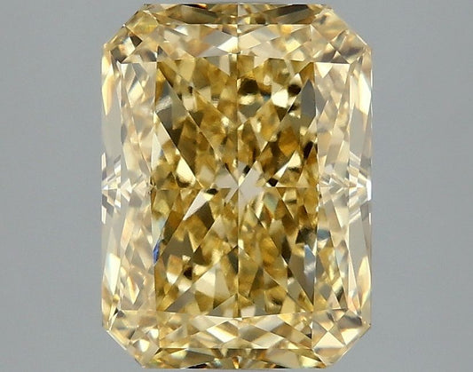 Lab-Grown Radiant Diamond - 3.02 Carats, Fancy Intense Yellow Color, VVS2 Clarity - Certified by IGI - Report Number: LG658479942