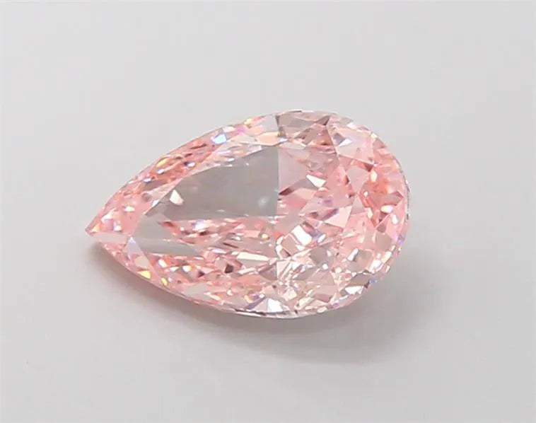 Diamant de laboratoire taille poire de 2,23 ct (couleur rose intense fantaisie, pureté VS1, certifié IGI)