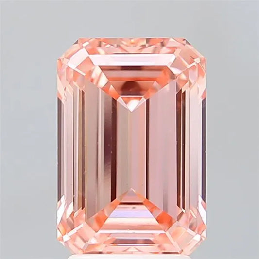 3.03ct Emerald Lab Grown Diamond (Colour Fancy Intense Pink, Clarity VVS2, IGI Certified)