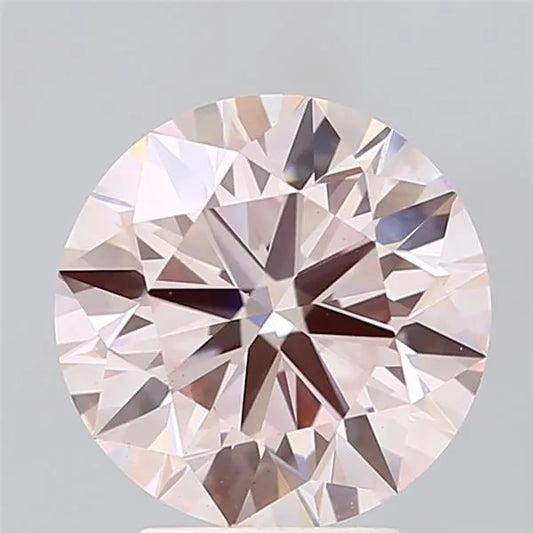 3,73 ct runder, im Labor gezüchteter Diamant (Farbe: Fancy Pink, Reinheit: VS1, Schliff: ID, IGI-zertifiziert)