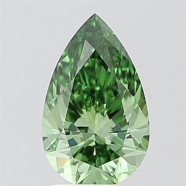 1.50ct Pear Lab Grown Diamond (Colour Fancy Vivid Green, Clarity VVS2, IGI Certified)