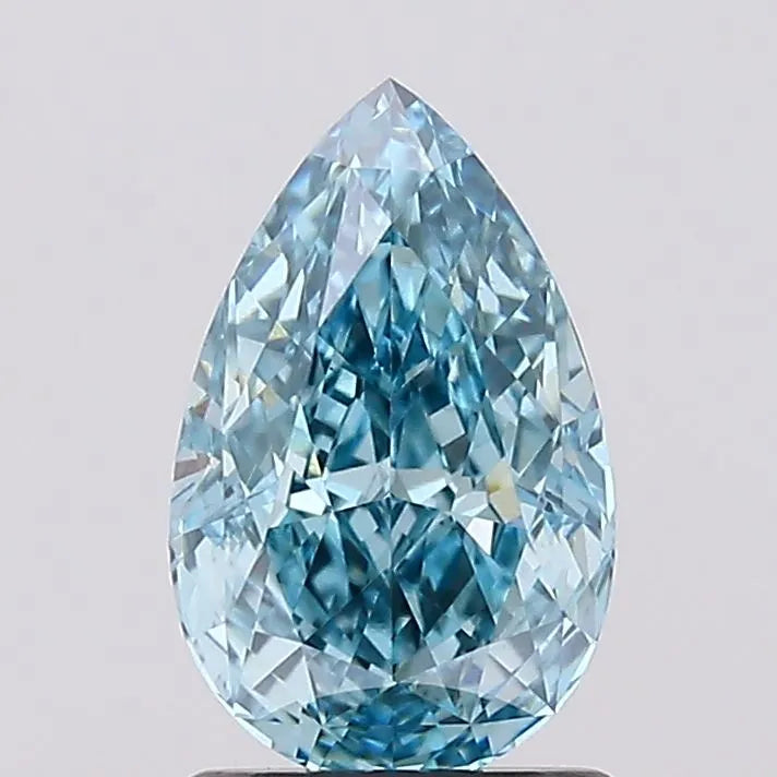 1.51ct Pear Lab Grown Diamond (Colour Fancy Vivid Blue, Clarity VS1, IGI Certified)