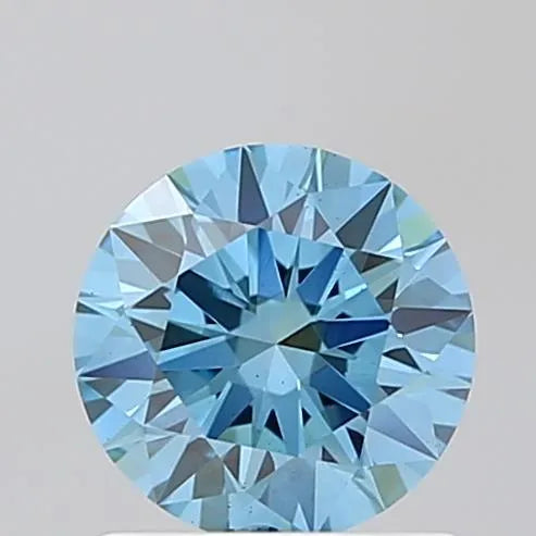 1.01ct Round Lab Grown Diamond (Colour Fancy Vivid Blue, Clarity VS2, Cut ID, IGI Certified)