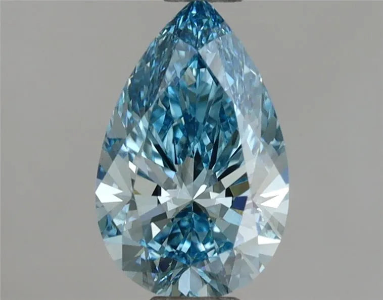 1.11ct Pear Lab Grown Diamond (Colour Fancy Vivid Blue, Clarity VS2, IGI Certified)