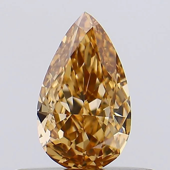0.37ct Pear Lab Grown Diamond (Colour Fancy Brown, Clarity VVS2, IGI Certified)