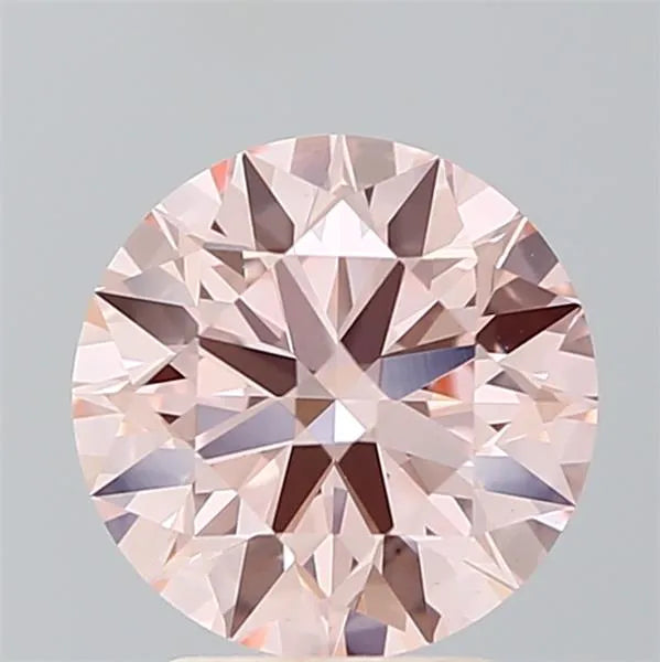 2.50ct Round Lab Grown Diamond (Colour Fancy Intense Pink, Clarity VVS2, Cut ID, IGI Certified)