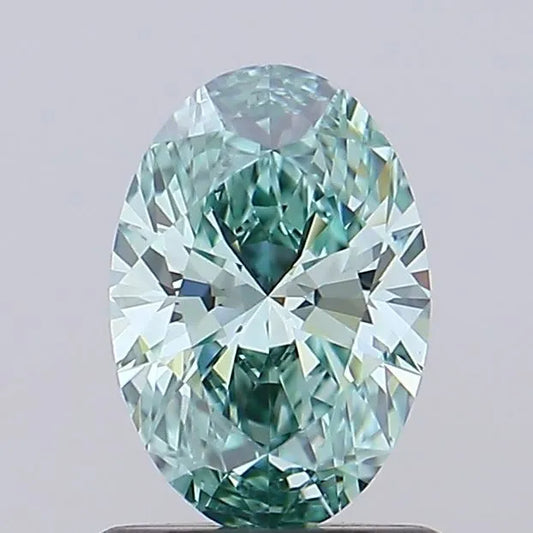 0.80ct Oval Lab Grown Diamond (Colour Fancy Intense Green, Clarity VVS2, IGI Certified)