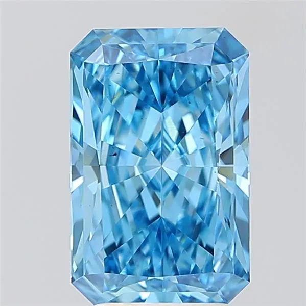 3.05ct Radiant Lab Grown Diamond (Colour Fancy Vivid Blue, Clarity VS1, IGI Certified)