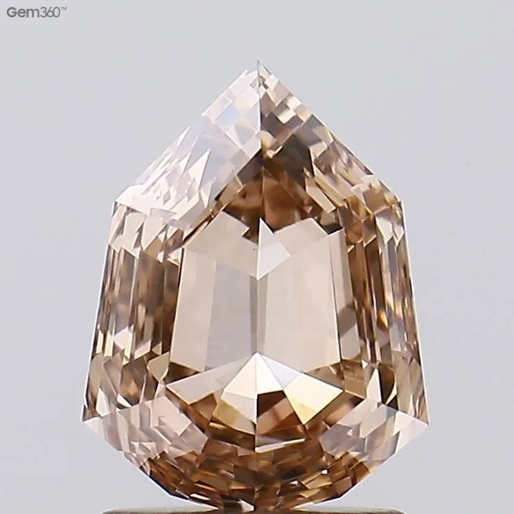 2.05ct Octagonal Lab Grown Diamond (Colour Fancy Light Brown, Clarity VVS2, IGI Certified)