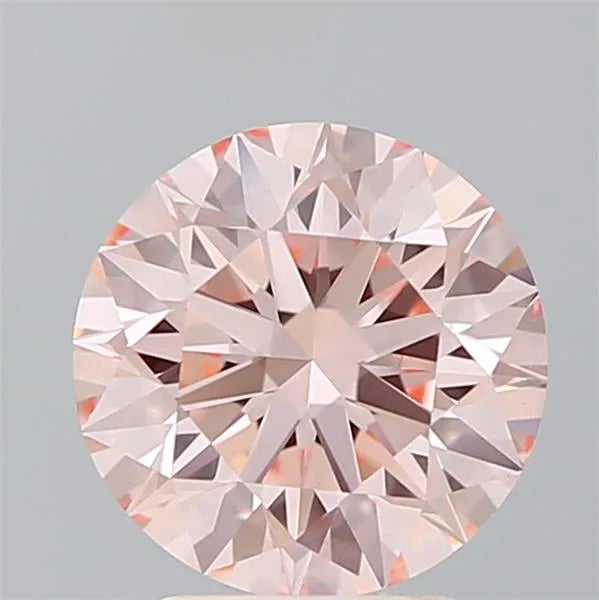 2.52ct Round Lab Grown Diamond (Colour Fancy Intense Pink, Clarity VVS2, Cut ID, IGI Certified)