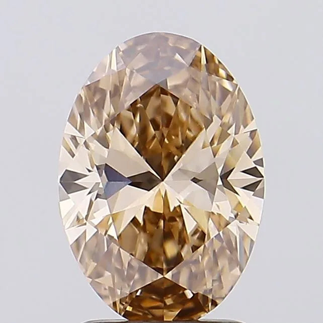 1.27ct Oval Lab Grown Diamond (Colour Fancy Brown, Clarity VVS2, IGI Certified)