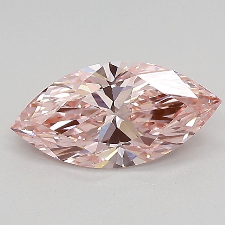 Lab-Grown Marquise Diamond - 0.91 Carats, Fancy Intense Pink Color, VS1 Clarity - Certified by IGI - Report Number: LG683527381