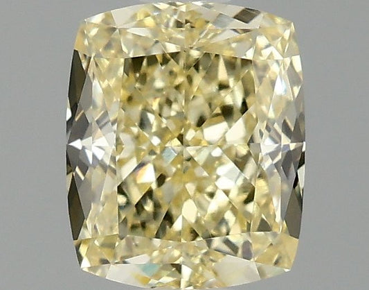 Lab-Grown Cushion Diamond - 1.07 Carats, Fancy Intense Yellow Color, VS1 Clarity - Certified by IGI - Report Number: LG671489017
