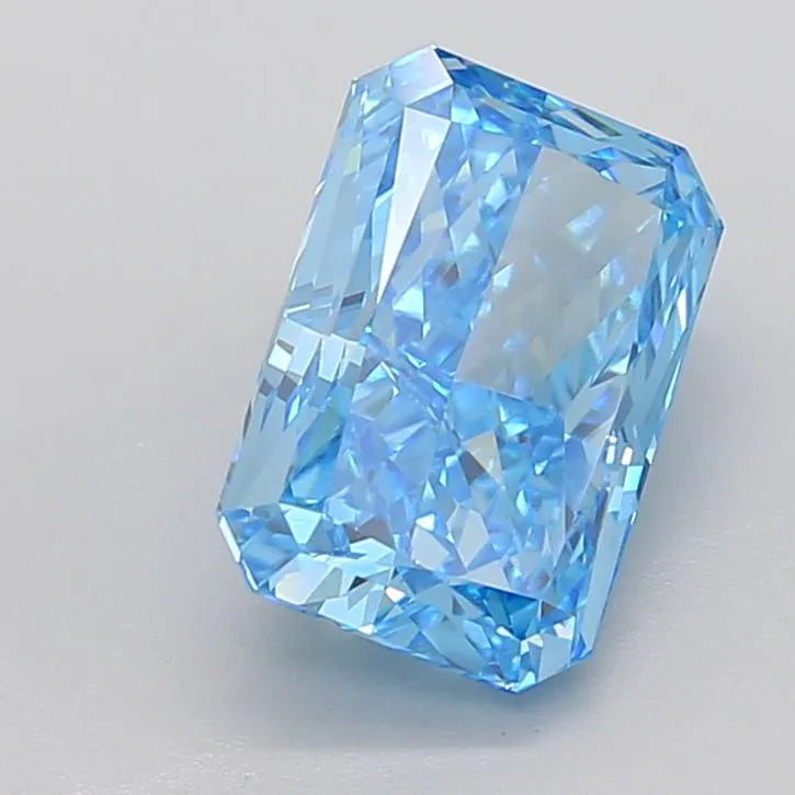 3.76ct Radiant Lab Grown Diamond (Colour Fancy Vivid Blue, Clarity VS1, IGI Certified)