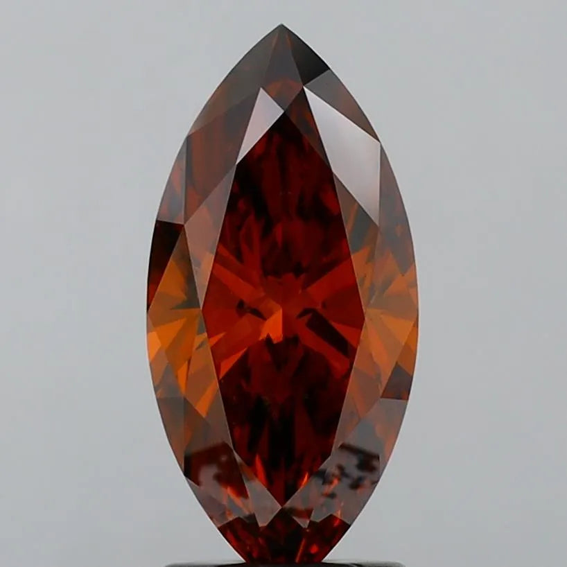 2.58ct Marquise Lab Grown Diamond (Colour Fancy Vivid Orange, Clarity VS1, IGI Certified)