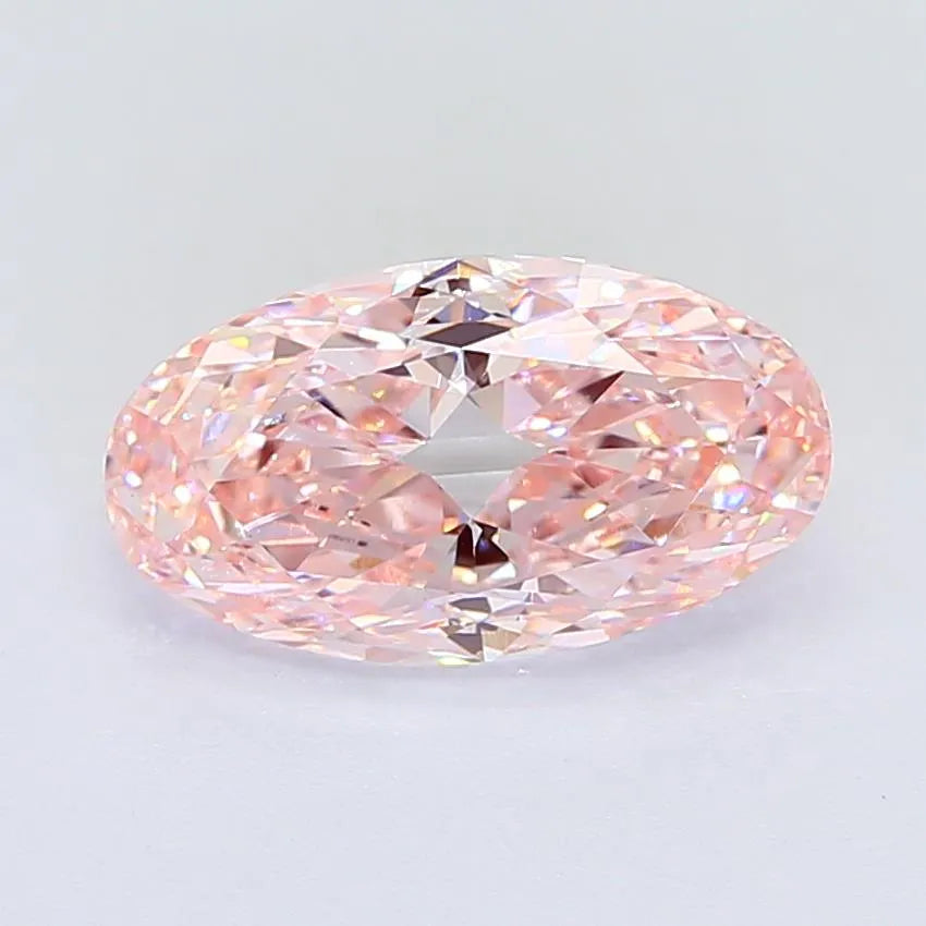 4.60ct Oval Lab Grown Diamond (Colour Fancy Brownish Pink, Clarity VS1, IGI Certified)