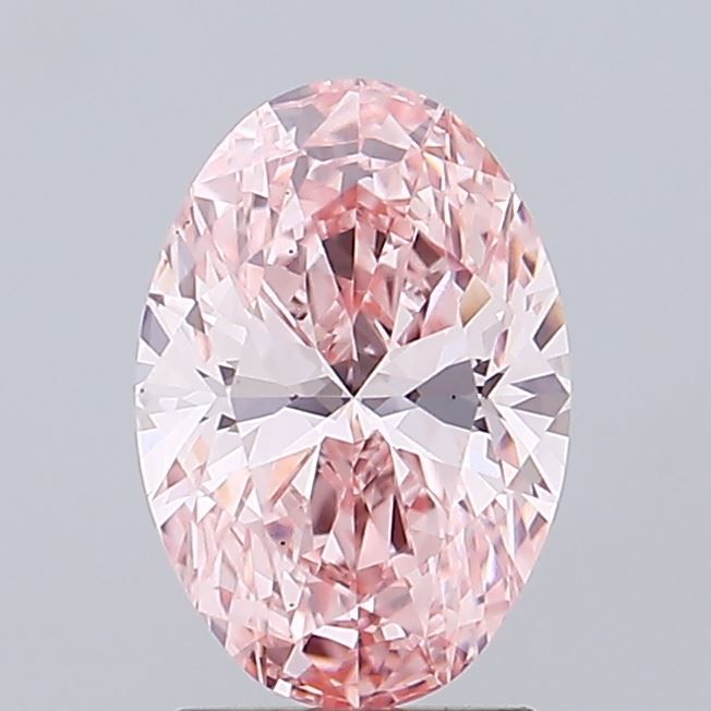 Lab-Grown Oval Diamond - 2.05 Carats, Fancy Vivid Pink Color, VS2 Clarity - Certified by IGI - Report Number: LG684506621