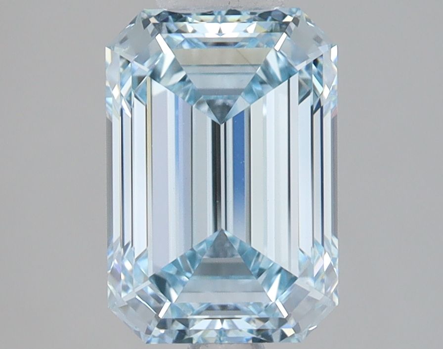 Lab-Grown Emerald Diamond - 2.55 Carats, Fancy Blue Color, VVS2 Clarity - Certified by IGI - Report Number: LG681547082