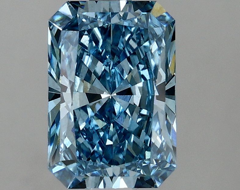 Lab-Grown Radiant Diamond - 2.08 Carats, Fancy Vivid Blue Color, VS1 Clarity - Certified by IGI - Report Number: LG634426682